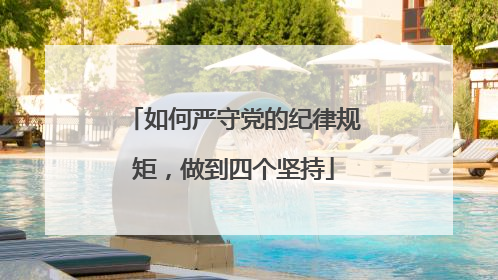 如何严守党的纪律规矩，做到四个坚持