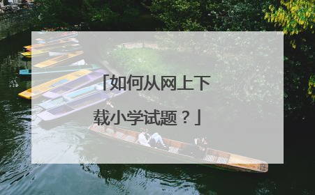 如何从网上下载小学试题？