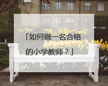 如何做一名合格的小学教师？