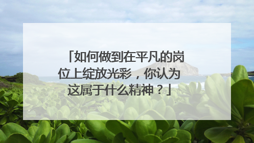如何做到在平凡的岗位上绽放光彩，你认为这属于什么精神？