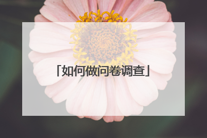 如何做问卷调查