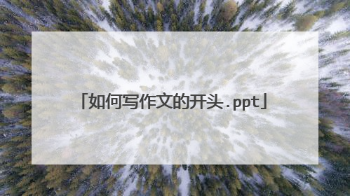 如何写作文的开头.ppt