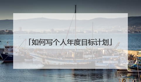 如何写个人年度目标计划