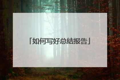 如何写好总结报告