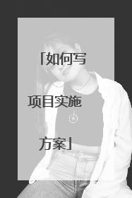 如何写项目实施方案