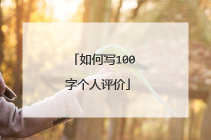 如何写100字个人评价