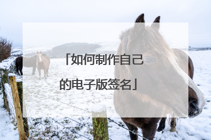 如何制作自己的电子版签名