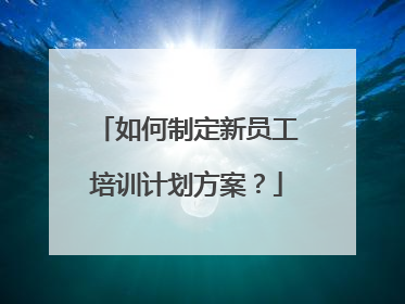 如何制定新员工培训计划方案？
