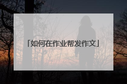 如何在作业帮发作文