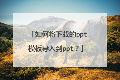 如何将下载的ppt模板导入到ppt?