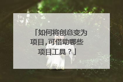 如何将创意变为项目,可借助哪些项目工具?