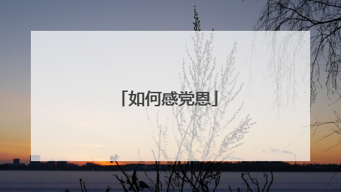 如何感党恩