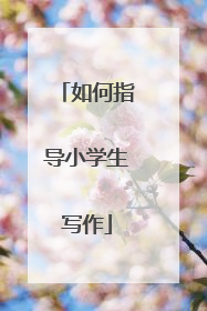 如何指导小学生写作
