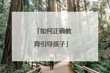 如何正确教育引导孩子