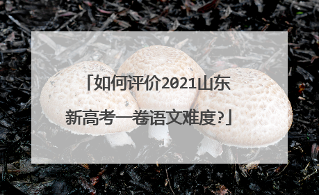 如何评价2021山东新高考一卷语文难度?