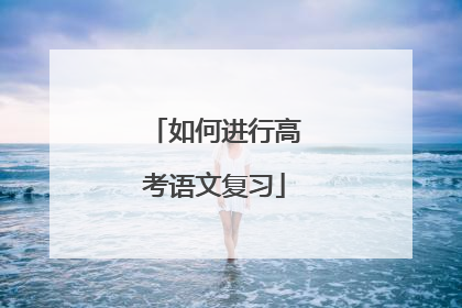 如何进行高考语文复习