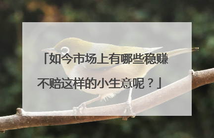 如今市场上有哪些稳赚不赔这样的小生意呢?