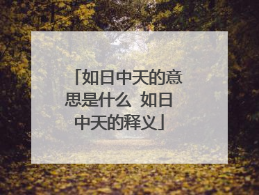 如日中天的意思是什么 如日中天的释义