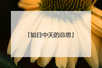 如日中天的意思