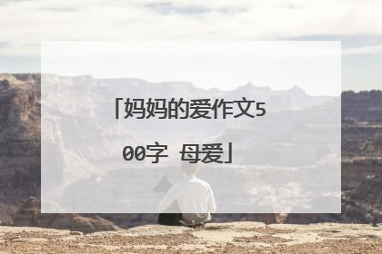 妈妈的爱作文500字 母爱