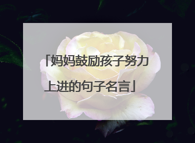 妈妈鼓励孩子努力上进的句子名言