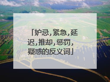 妒忌,紧急,延迟,推却,惩罚,疑惑的反义词