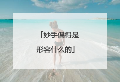 妙手偶得是形容什么的