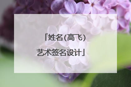 姓名(高飞)艺术签名设计