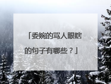 委婉的骂人眼瞎的句子有哪些?