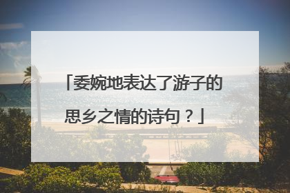 委婉地表达了游子的思乡之情的诗句?