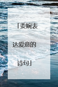 委婉表达爱意的诗句