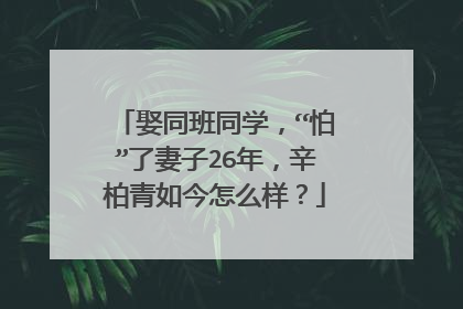 娶同班同学，“怕”了妻子26年，辛柏青如今怎么样？