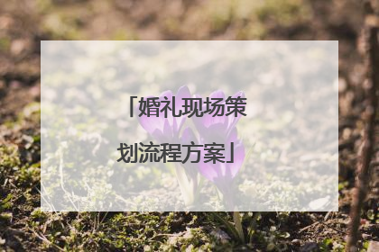 婚礼现场策划流程方案
