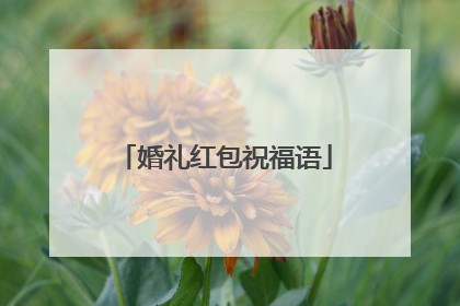 婚礼红包祝福语