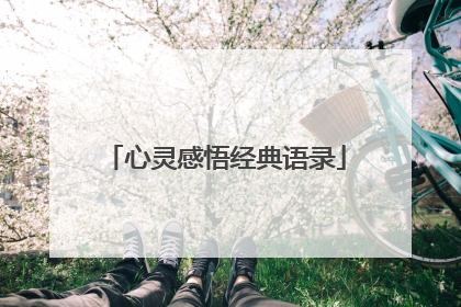 心灵感悟经典语录