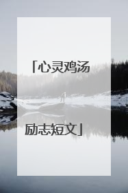 心灵鸡汤励志短文