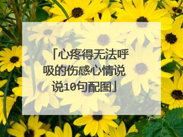 心疼得无法呼吸的伤感心情说说10句配图