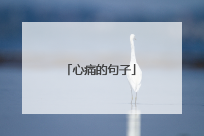 心痛的句子