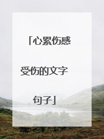 心累伤感受伤的文字句子