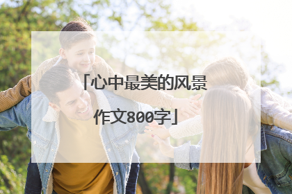 心中最美的风景作文800字