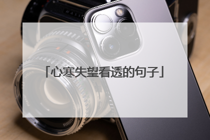 心寒失望看透的句子