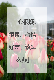 心很烦、很累、心情好差、该怎么办
