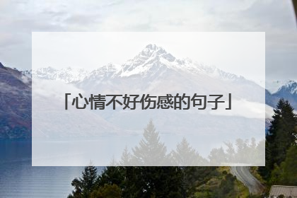心情不好伤感的句子
