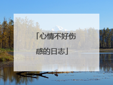 心情不好伤感的日志