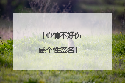 心情不好伤感个性签名