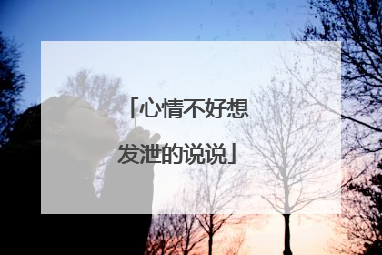 心情不好想发泄的说说