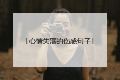 心情失落的伤感句子