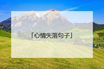 心情失落句子