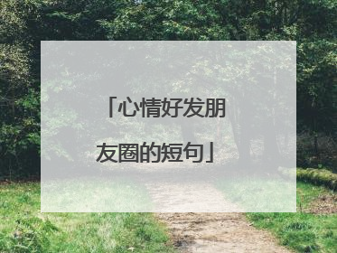 心情好发朋友圈的短句