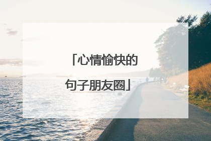 心情愉快的句子朋友圈